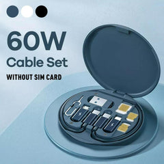 New Data Cable Storage Box | 60W Fast Charging | Multifunctional Mobile Phone Holder & Organizer
