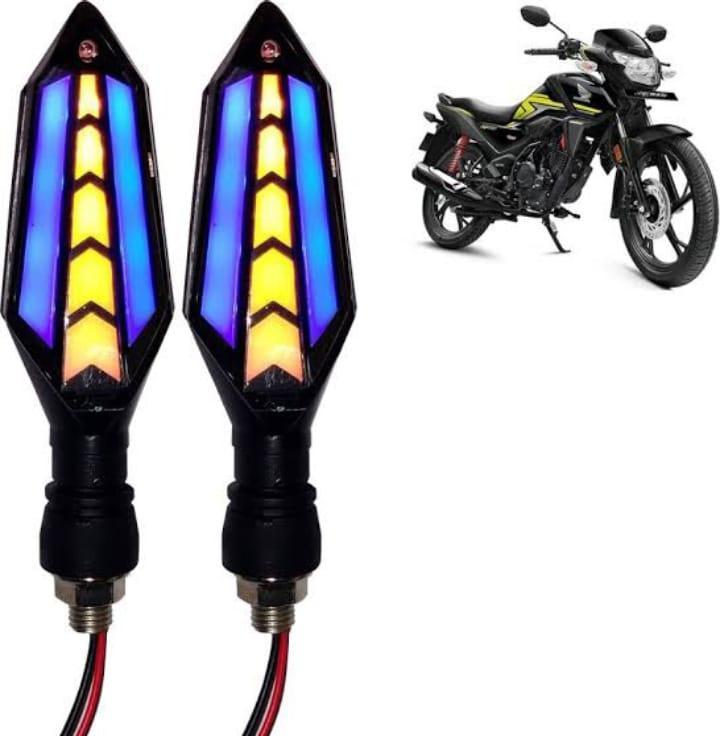 Premium Quality Turn Signals for Bikes Yellow Blue ABS