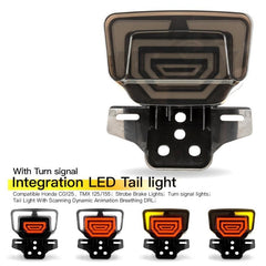 70cc 125cc Tail Light Red Brake Lamp Waterproof