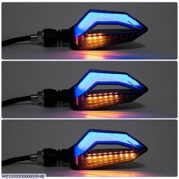 Premium Quality Bike Indicators Blue Amber LED Dual Color