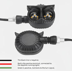 Owl Turn Signals for Moto - Yellow Light, Durable Plastic, Dual Color