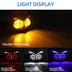 Owl Turn Signals for Moto - Yellow Light, Durable Plastic, Dual Color