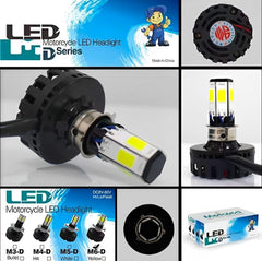 M6 LED Headlight Bulb 6000LM Aluminum Black