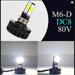 M6 LED Headlight Bulb 6000LM Aluminum Black