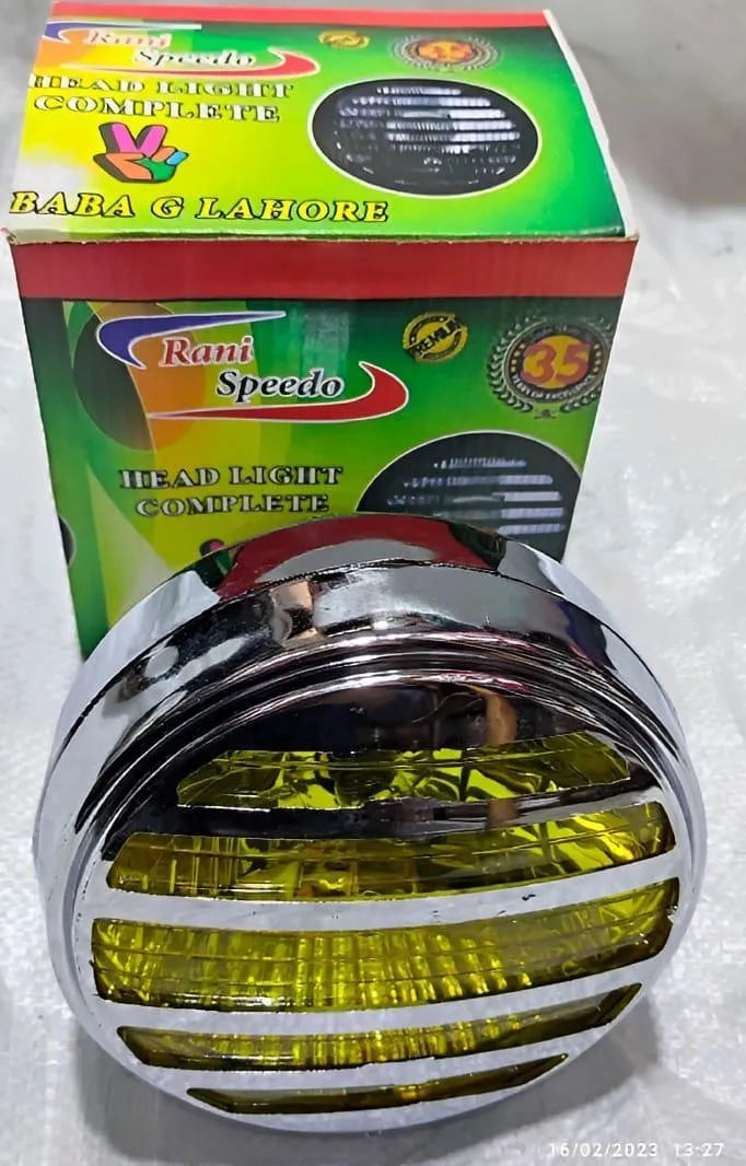 70cc Headlight Replacement Silver Yellow ABS
