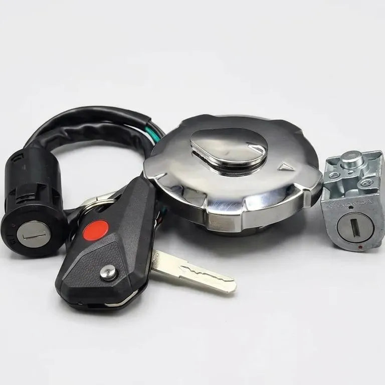 3-Piece Bike Security Kit Black Metal Heavy Duty
