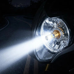 LED Headlight for Motorcycle - Bright, Durable, Gold Black