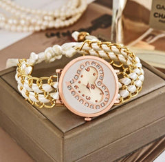 Heart Shaped Quartz Watch for Women with Chain Strap