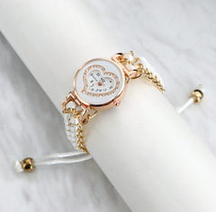 Heart Shaped Quartz Watch for Women with Chain Strap