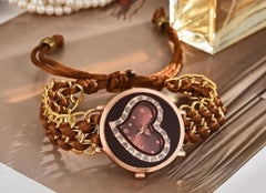 Heart Shaped Quartz Watch for Women with Chain Strap