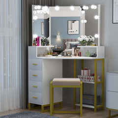 Rechargeable LED Vanity Mirror with USB Lights