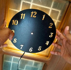 Heart & Butterfly Wall Clock Black Battery Operated