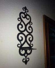 Modern Black Wall Shelves Set of 2 Decorative Wall Art 14"