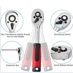 Stainless Steel Bike Tool Kit 46-Piece Red