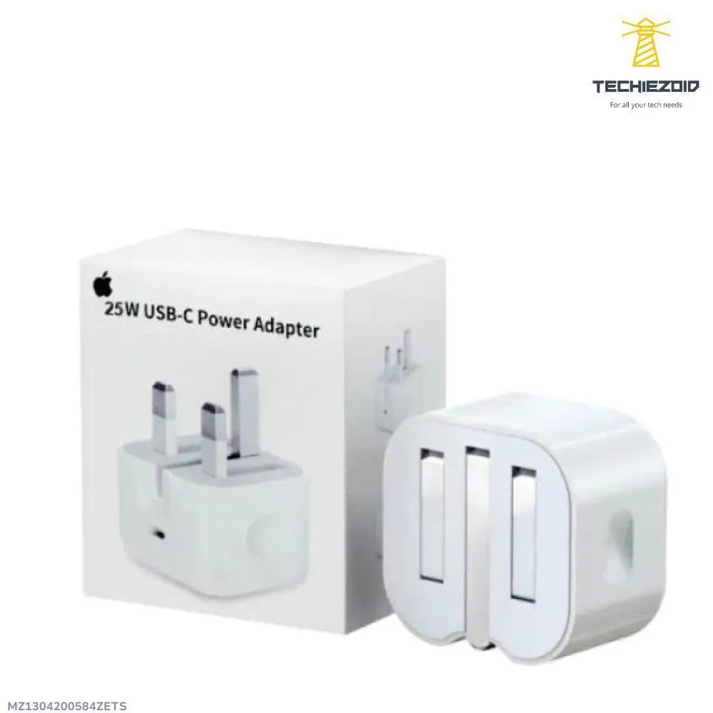 25W USB-C Fast Charger White UK Plug