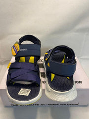 Men's Blue EVA Semi-Formal Sandals with Yellow Accents