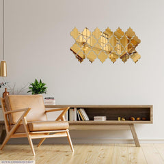 Golden Calligraphy Acrylic Mirrors Set of 4