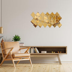 Golden Calligraphy Acrylic Mirrors Set of 4