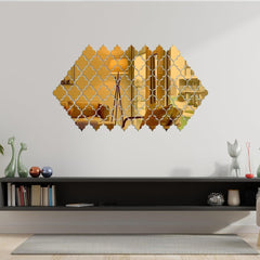 Golden Calligraphy Acrylic Mirrors Set of 4