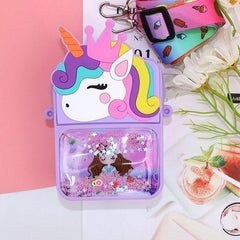 Unicorn Crossbody Bag for Girls with Glitter Pocket