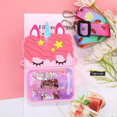 Unicorn Crossbody Bag for Girls with Glitter Pocket