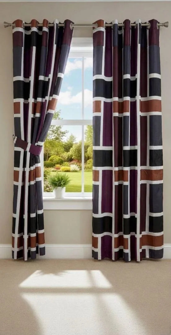 Multicolor Printed Cotton Curtains for Home Decor