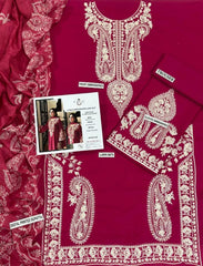 Pink Embroidered Kurta Pajama Set for Women