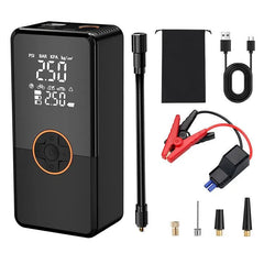 Digital Tire Pressure Inflator Black 4x3x2 Inch ABS