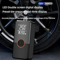 Digital Tire Pressure Inflator Black 4x3x2 Inch ABS