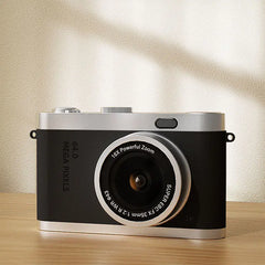 Dual-Camera Selfie-Capable Ccd Digital Camera for Students, Portable Retro Compact Point-And-Shoot Camera with Dual Lenses