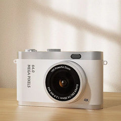 Dual-Camera Selfie-Capable Ccd Digital Camera for Students, Portable Retro Compact Point-And-Shoot Camera with Dual Lenses