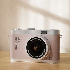 Dual-Camera Selfie-Capable Ccd Digital Camera for Students, Portable Retro Compact Point-And-Shoot Camera with Dual Lenses