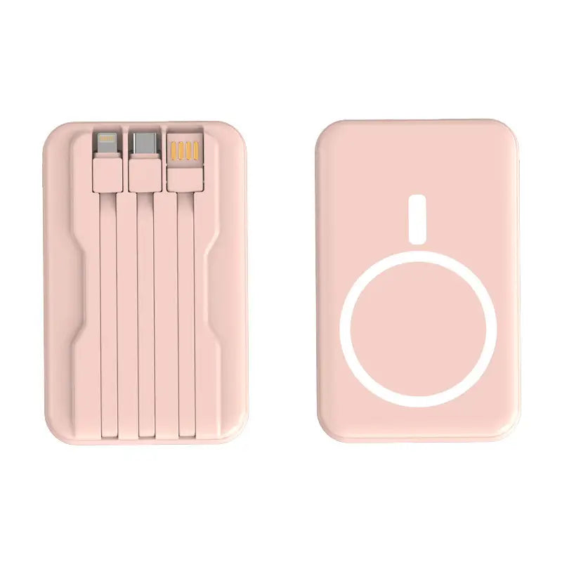 Wholesale cross-border magnetic power bank 10000 wireless charging self-wired fast charging Magsafe mobile power gift printing