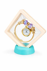 Golden Women's Bracelet Watch with Chic Dial and Elegant Strap