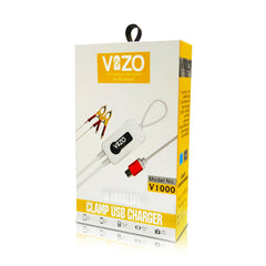 V4000 Dual Cable Clip Charger | Best Quality Type C Charger - 18W Charger - Vizo Charger | DC Clip Charger with Micro & Type-C Cable - 3.5 A