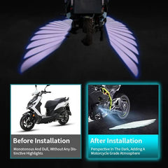 Bluetooth control angel wing light multicolor for all bikes and car uneversa