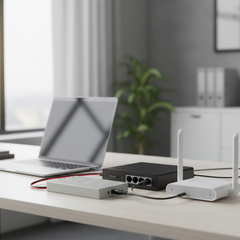 Speed 12V Router Power Bank – Mini UPS Backup Battery for WiFi Router - 20,000 mAh (Charger Not Included)