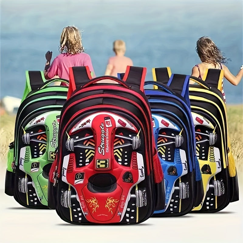Schoolbag New Car Design | Primary School Backpack for Boys | Durable Children’s Student Bag | Blue