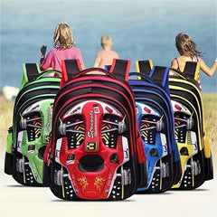 Schoolbag New Car Design | Primary School Backpack for Boys | Durable Children’s Student Bag | Blue