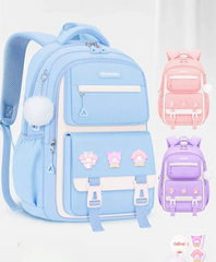 Premium School Bag | Waterproof Backpack | 43cm x 30cm | Spacious & Durable | For Students up to Grade 5 | Blue