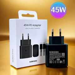 Samsung 45W 2.0 Super Fast (Global Certified Charger) Pd Charger For all Mobile Phone S24+, S8 Ultra, Note20 Ultra,S24 Ultra, Note10 Plus, S22 ultra Galaxy S10 / S10E / S10+