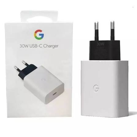 Google Original 30W USB-C PD Fast Charger Adapter for Pixel 6, 6 Pro, 7, 7 Pro, 8, 8 Pro, Pixel Fold, Chromebook & USB-C Devices (Adapter Only)