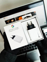 Google Original 30W USB-C PD Fast Charger Adapter for Pixel 6, 6 Pro, 7, 7 Pro, 8, 8 Pro, Pixel Fold, Chromebook & USB-C Devices (Adapter Only)