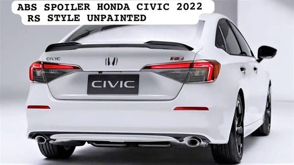 ABS Spoiler for Honda Civic 2022 – RS Style Rear Trunk Spoiler, Unpainted