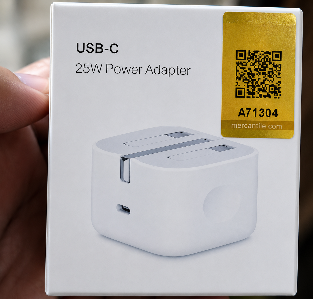 25W C To C PD 3 PIN 25W USB-C PD Fast Charging Power Adapter for iPhone, USB Type-C Power Delivery Charger, Compact Fast Charger Adapter