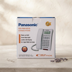 Panasonic KX PX612CID Corded Phone Music On Hold Green Backlight Jumbo LCD Display 32 Digit PABX Exit Code Speakerphone 250 Entries