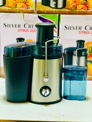 Silver Crest Fruit Juicer With Two Speed Settings I And II For Efficient Juicing Of Various Fruits And Durable Daily Home Use Design