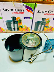Silver Crest Fruit Juicer With Two Speed Settings I And II For Efficient Juicing Of Various Fruits And Durable Daily Home Use Design