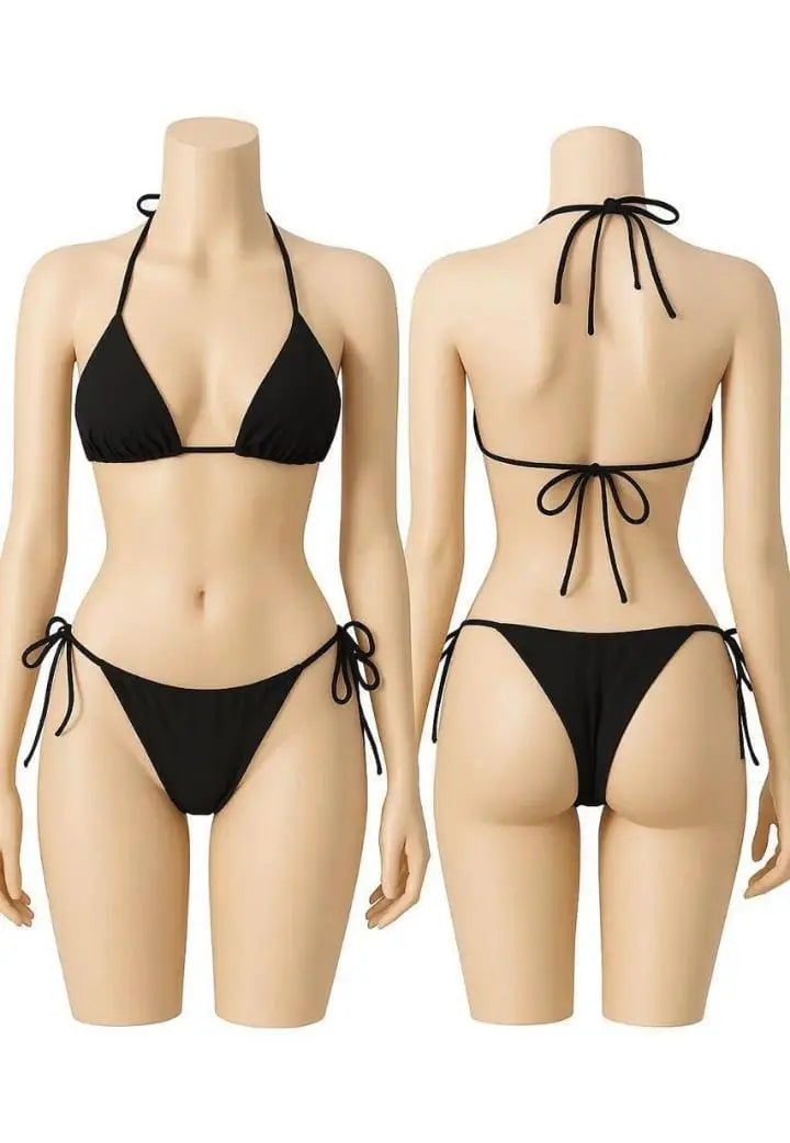 Silk Plain Comfortable And Lightweight Bikini Set / Swim Wear Bikini