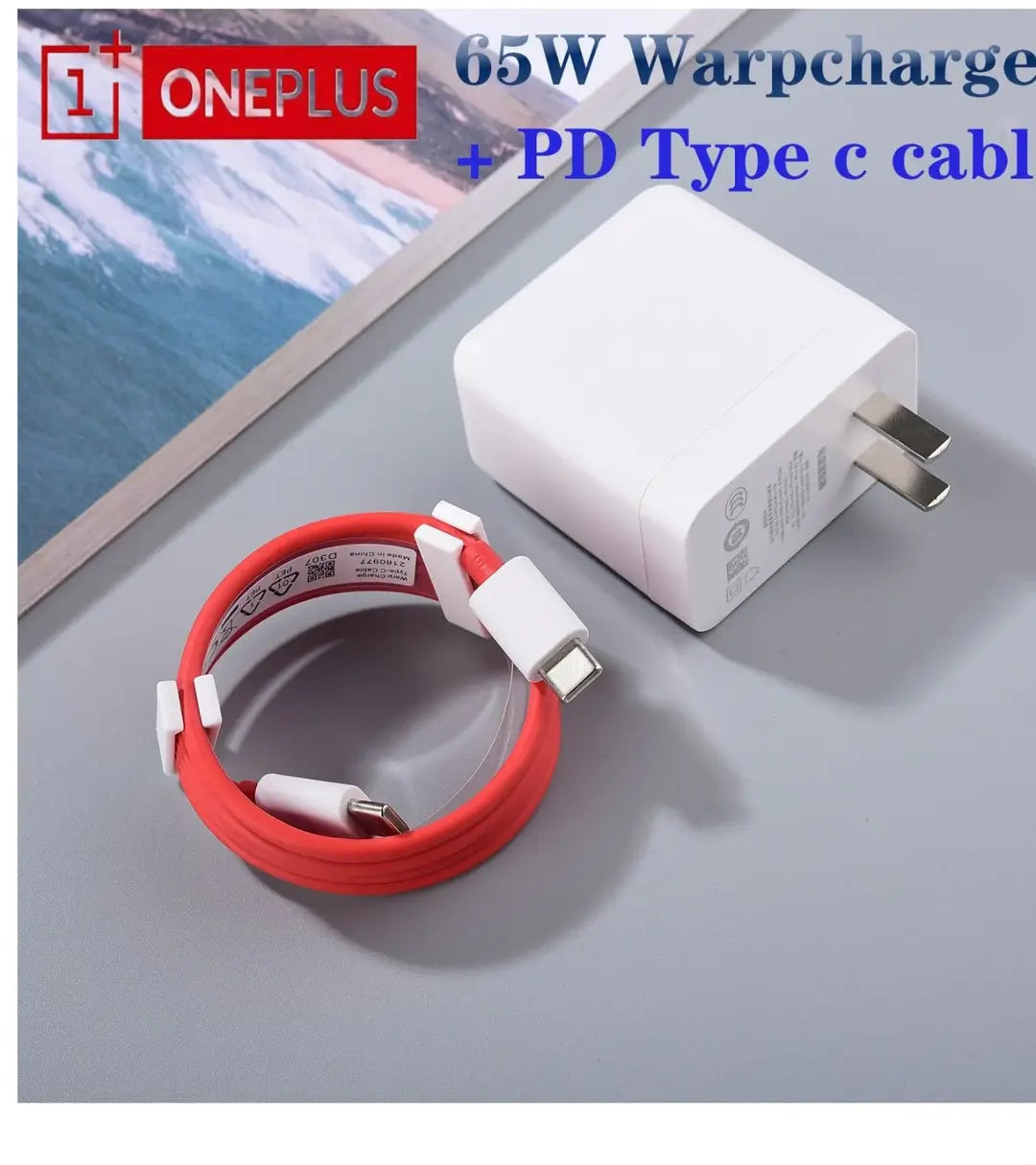 OnePlus Charger 65W 0Super Vooc Adapter + Cable PD Warp Charger for all One Plus Model type c